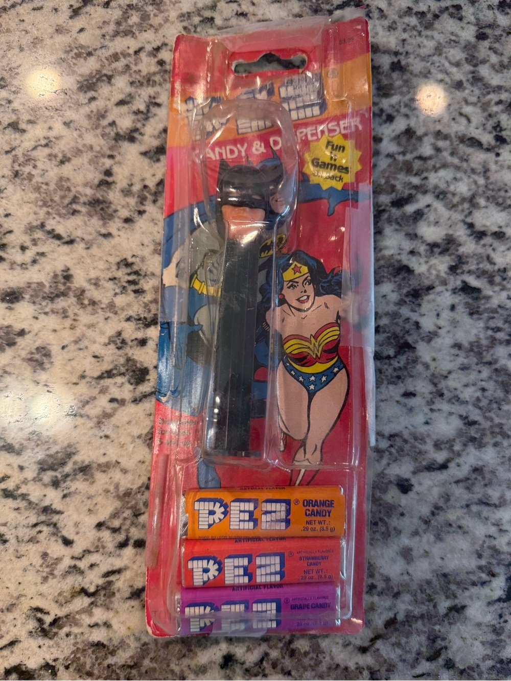Vintage - Batman PEZ Dispenser | Damaged Box | Original PEZ Included